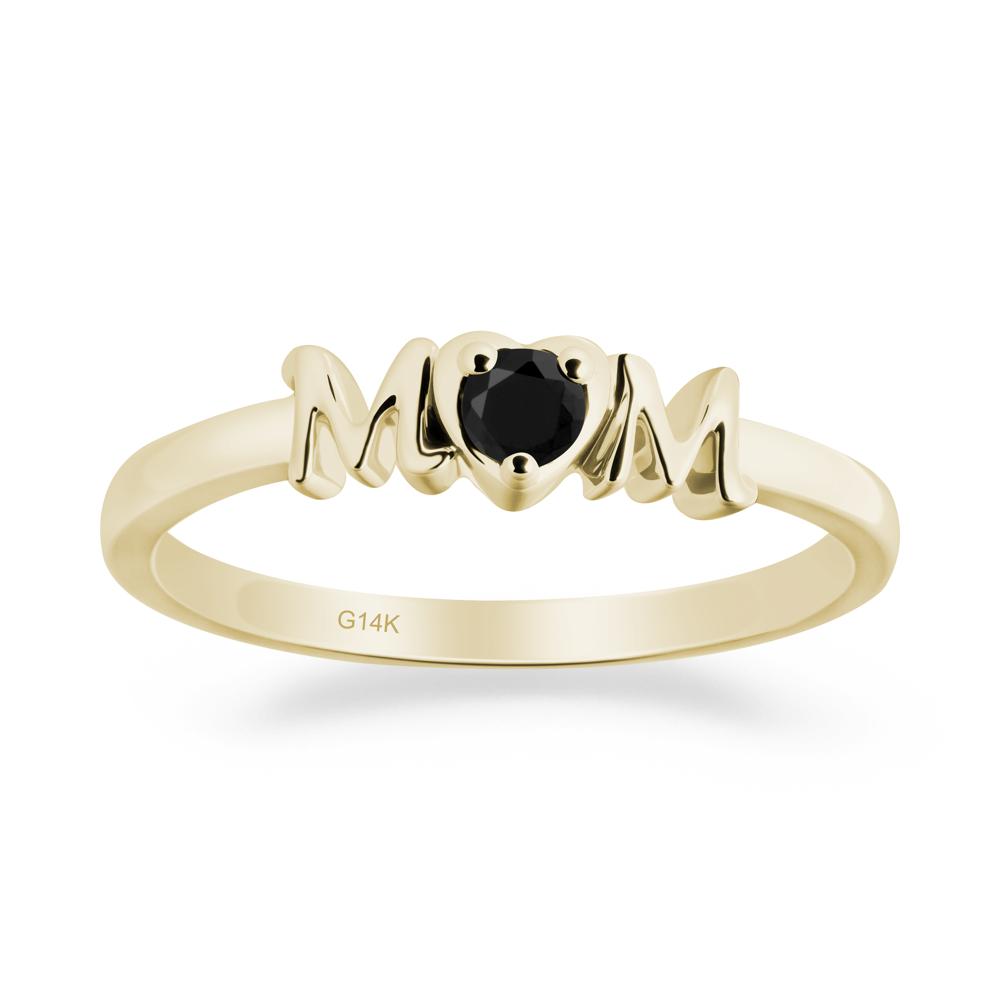 Mom Black Spinel Ring - LUO Jewelry #metal_14k yellow gold
