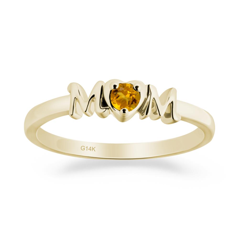 Minimalist Citrine Mother's Day Ring - LUO Jewelry #metal_14k yellow gold
