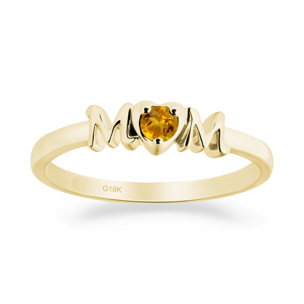 Minimalist Citrine Mother's Day Ring - LUO Jewelry #metal_18k yellow gold