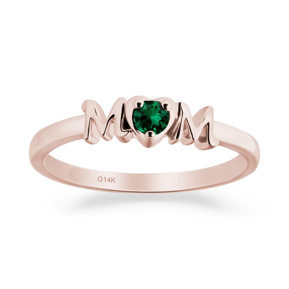 Mom Emerald Ring - LUO Jewelry #metal_14k rose gold