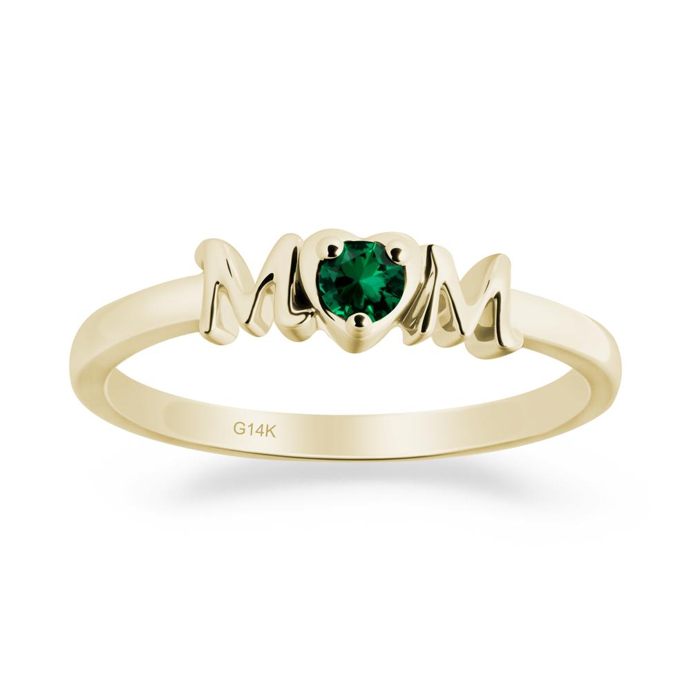 Mom Emerald Ring - LUO Jewelry #metal_14k yellow gold