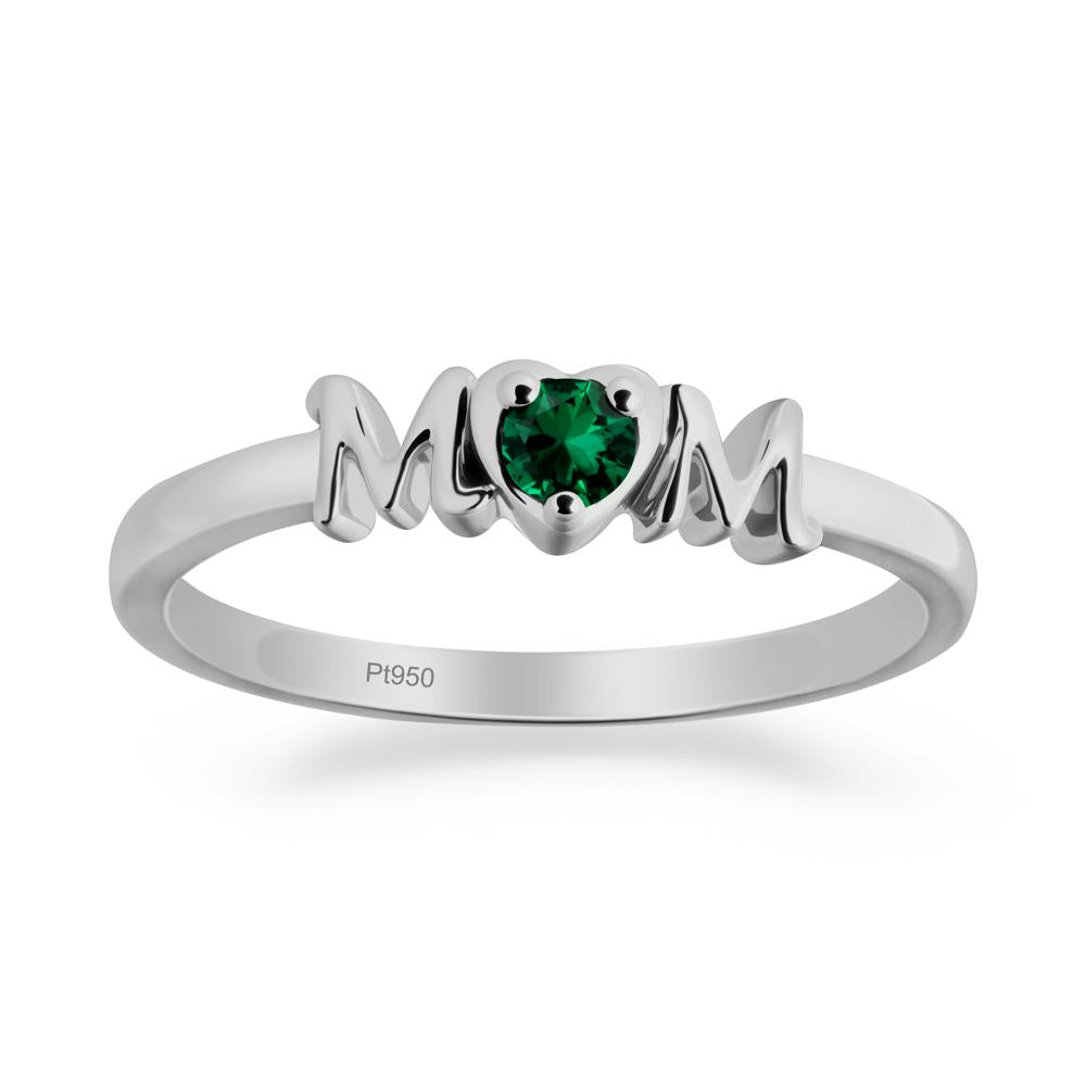 Mom Emerald Ring - LUO Jewelry #metal_platinum