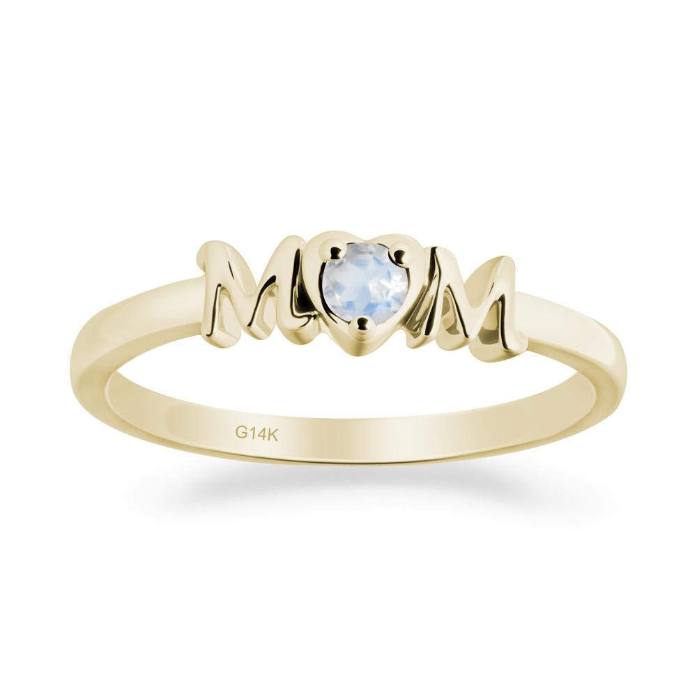 Mom Moonstone Ring - LUO Jewelry #metal_14k yellow gold