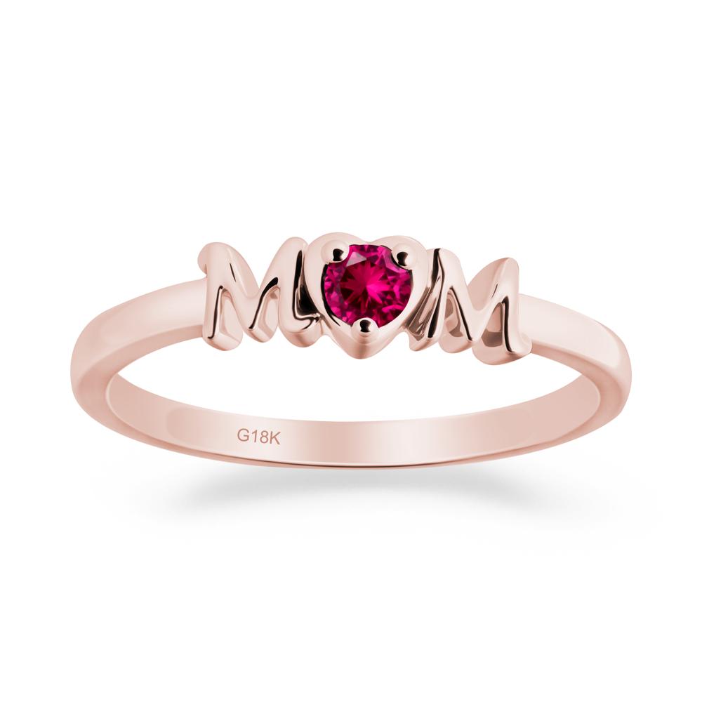Minimalist Ruby Mother's Day Ring - LUO Jewelry #metal_18k rose gold