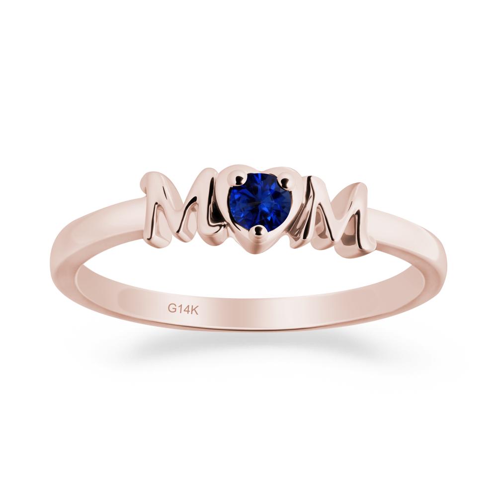Minimalist Sapphire Mother's Day Ring - LUO Jewelry #metal_14k rose gold