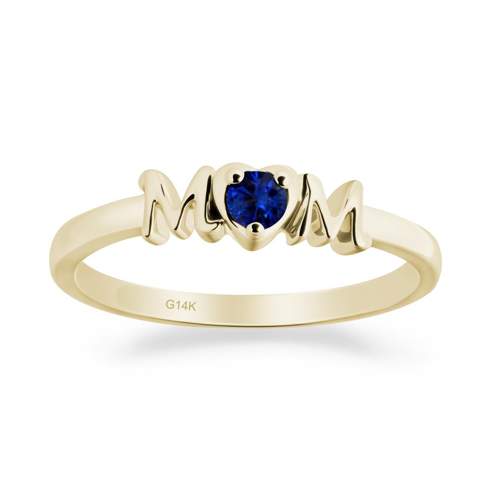 Minimalist Sapphire Mother's Day Ring - LUO Jewelry #metal_14k yellow gold