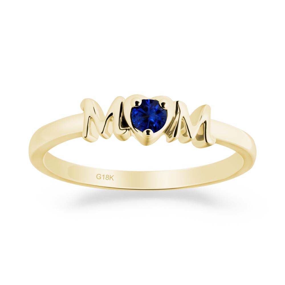 Minimalist Sapphire Mother's Day Ring - LUO Jewelry #metal_18k yellow gold