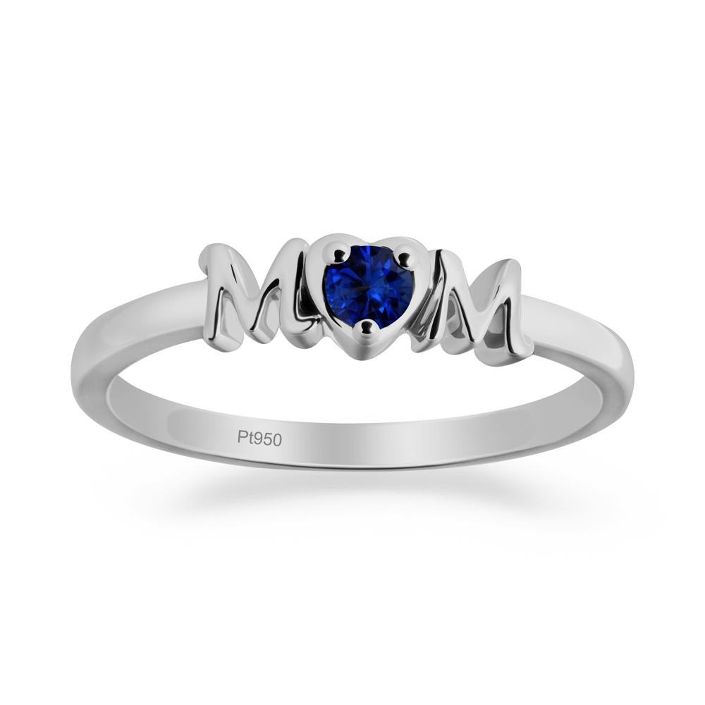 Minimalist Sapphire Mother's Day Ring - LUO Jewelry #metal_platinum