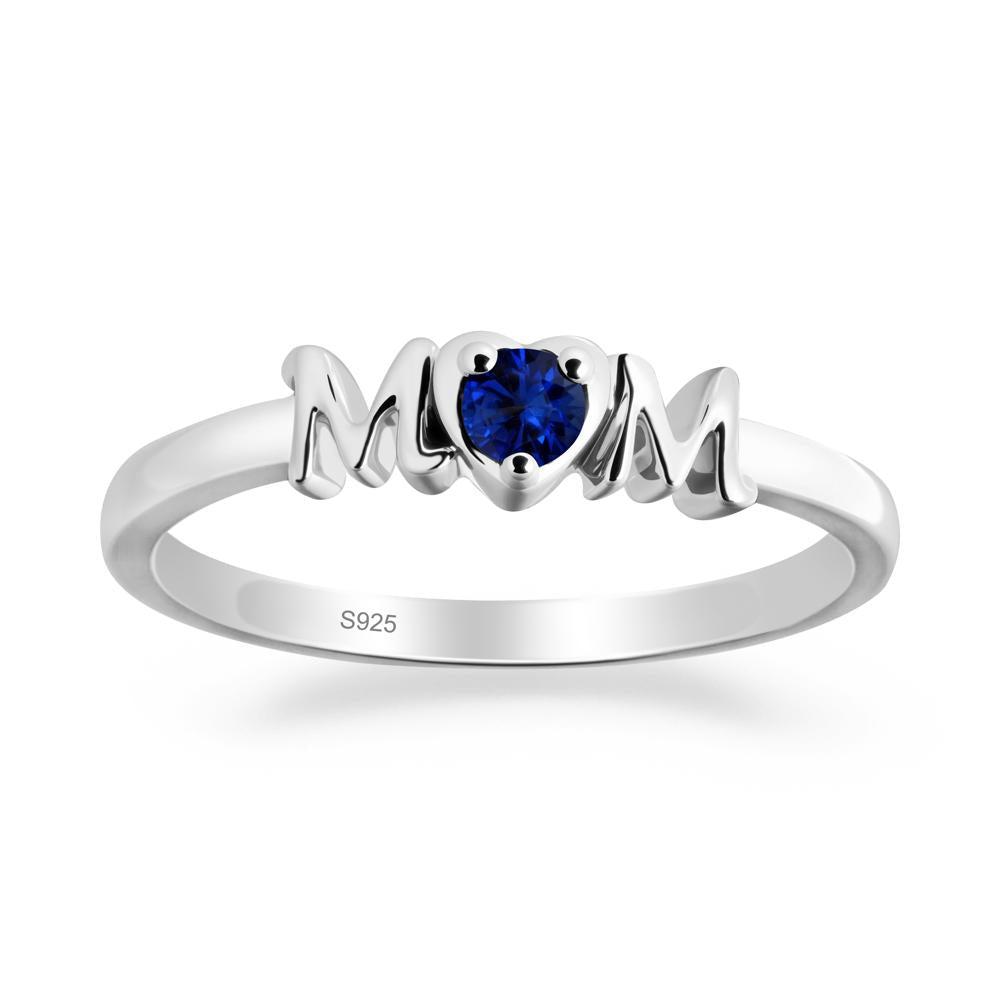 Minimalist Sapphire Mother's Day Ring - LUO Jewelry #metal_sterling silver