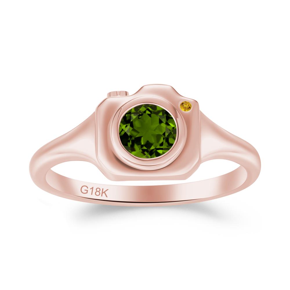 Creative Diopside and Citrine Statement Ring - LUO Jewelry #metal_18k rose gold