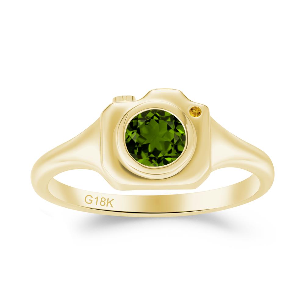 Creative Diopside and Citrine Statement Ring - LUO Jewelry #metal_18k yellow gold