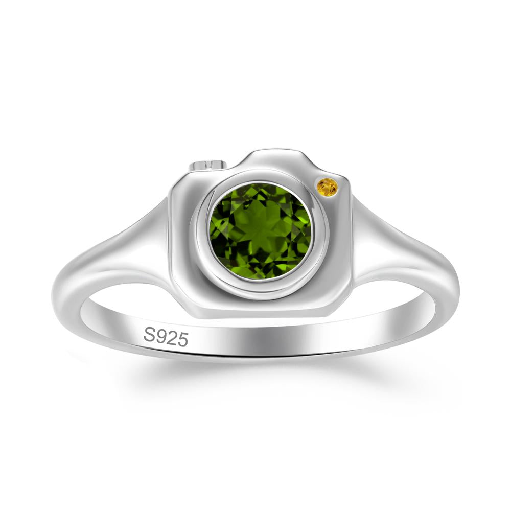 Creative Diopside and Citrine Statement Ring - LUO Jewelry #metal_sterling silver