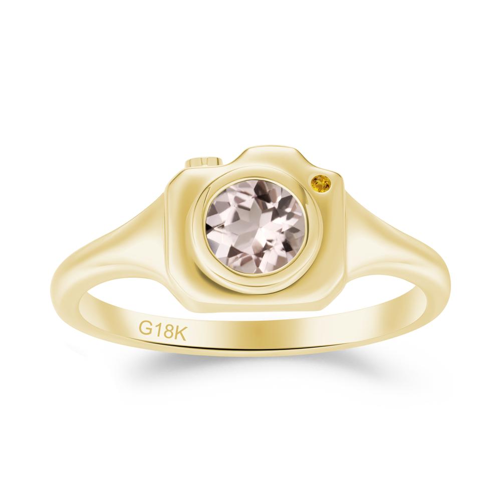 Creative Morganite and Citrine Statement Ring - LUO Jewelry #metal_18k yellow gold