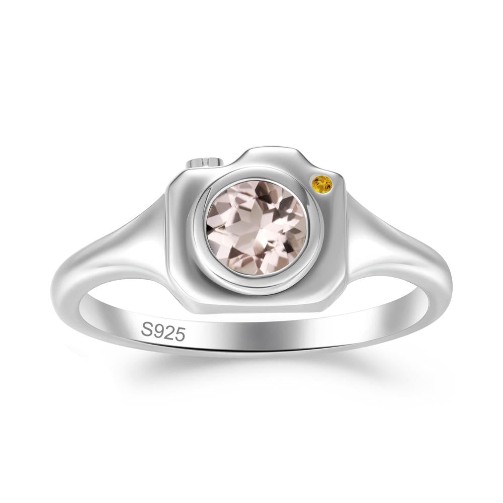 Creative Morganite and Citrine Statement Ring - LUO Jewelry #metal_sterling silver