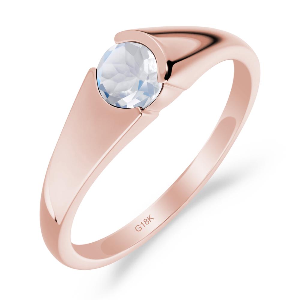 Solitaire Moonstone Promise Ring - LUO Jewelry #metal_18k rose gold