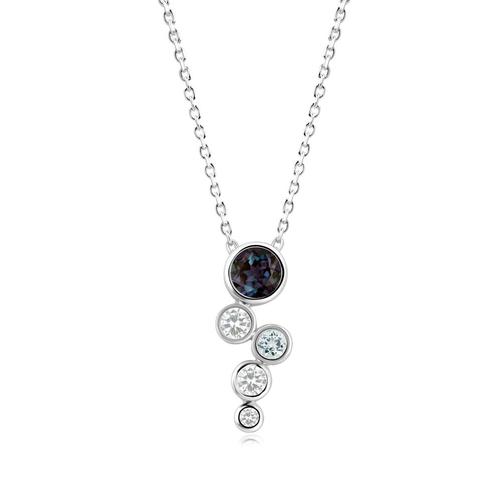 Graduated Drop Alexandrite Necklace - LUO Jewelry #metal_18k white gold