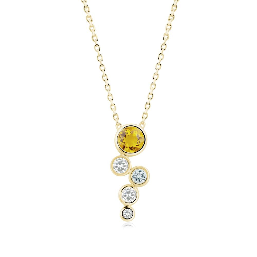 Graduated Drop Citrine Necklace - LUO Jewelry #metal_18k yellow gold