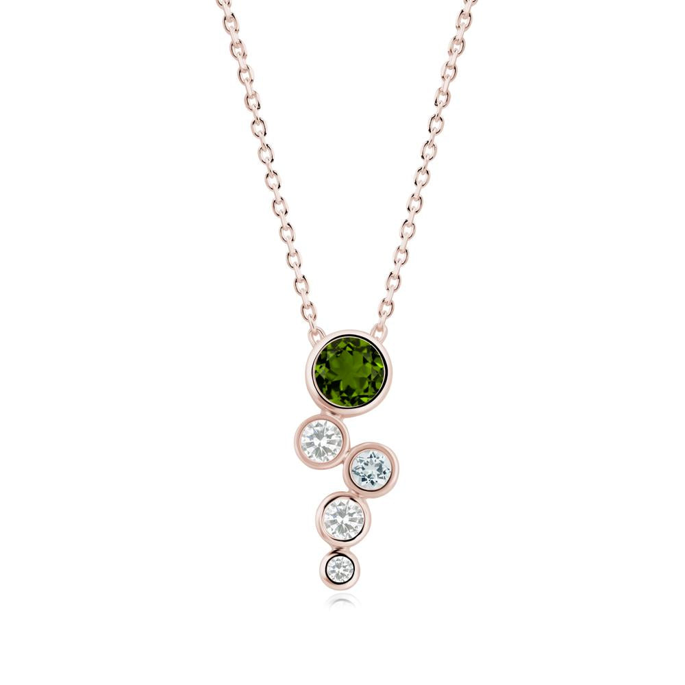 Diopside Graduated Drop Pendant - LUO Jewelry #metal_14k rose gold