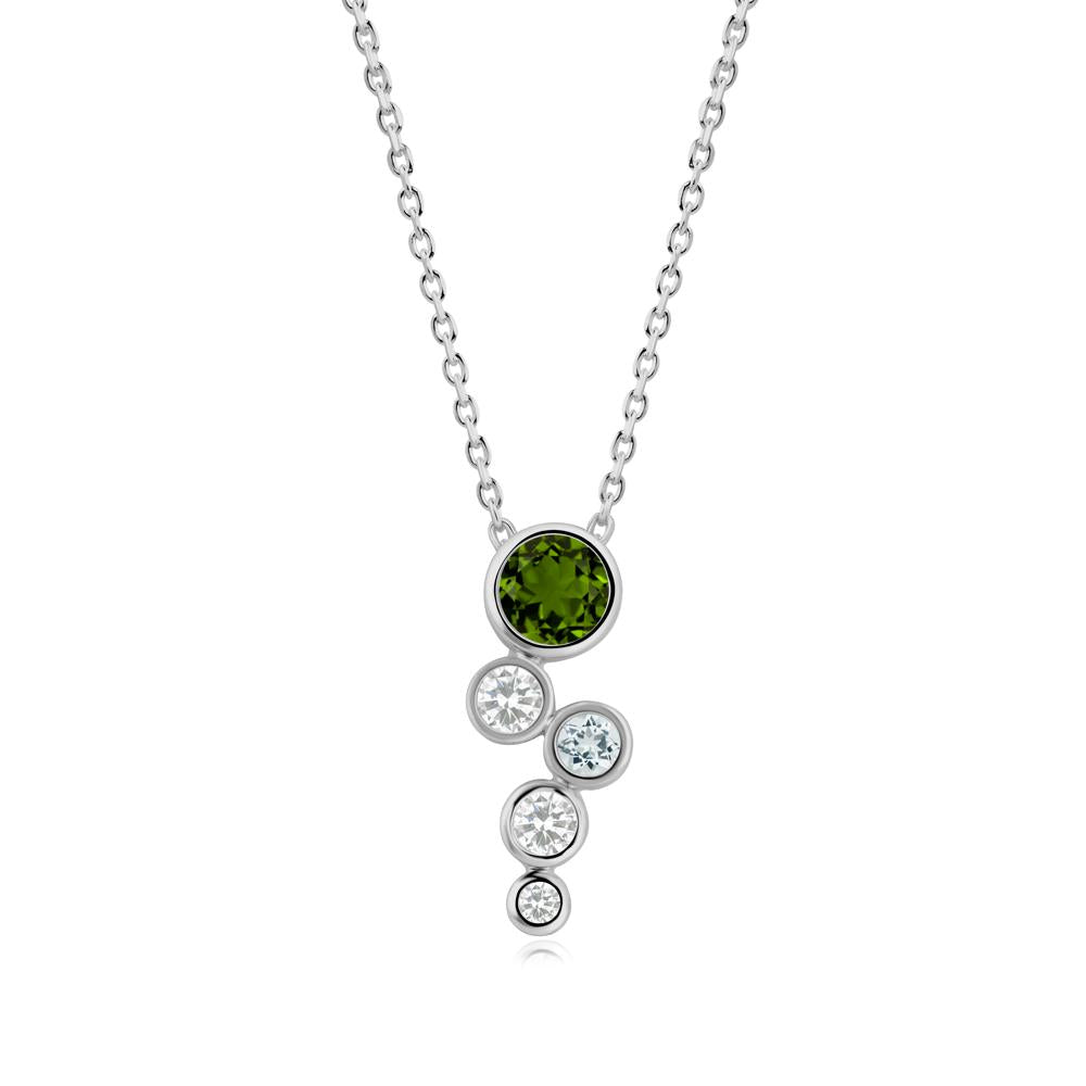 Diopside Graduated Drop Pendant - LUO Jewelry #metal_platinum