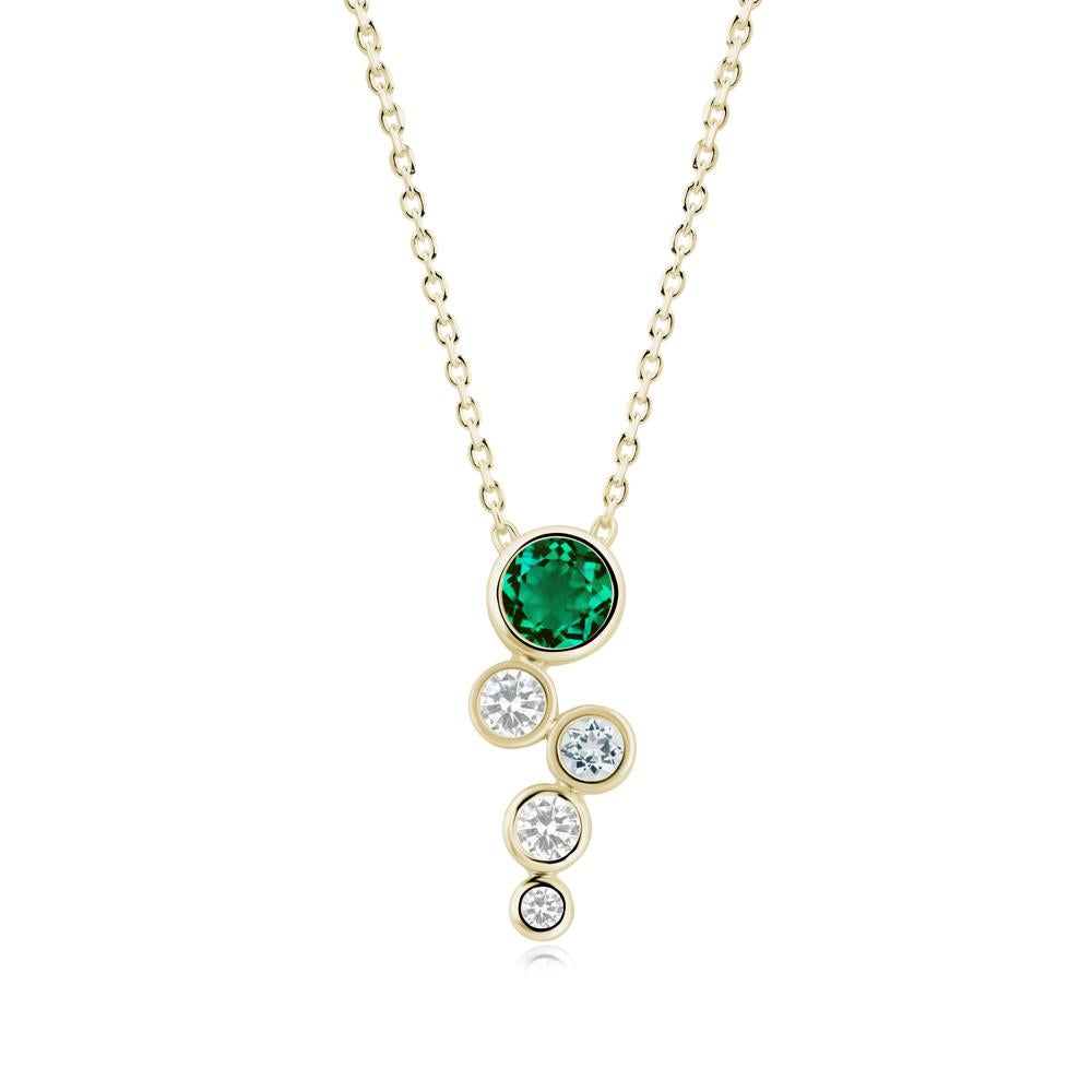 Graduated Drop Emerald Necklace - LUO Jewelry #metal_14k yellow gold
