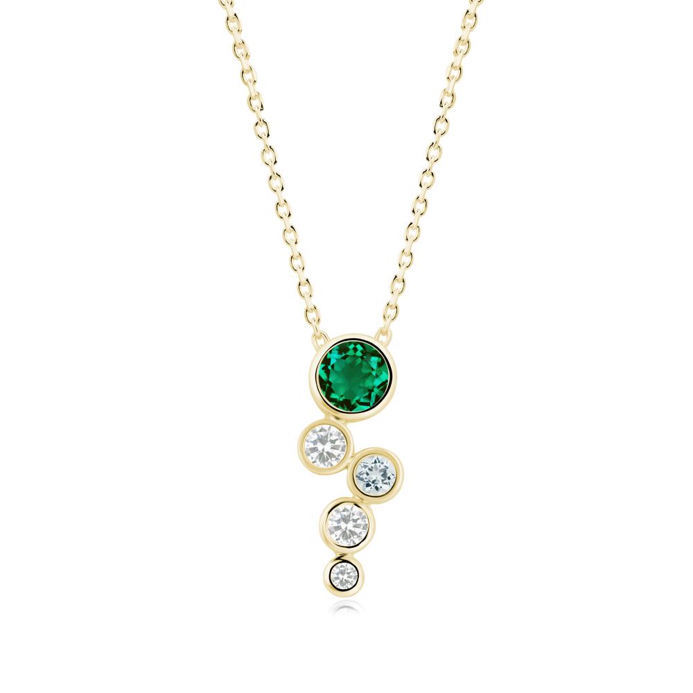Graduated Drop Emerald Necklace - LUO Jewelry #metal_18k yellow gold