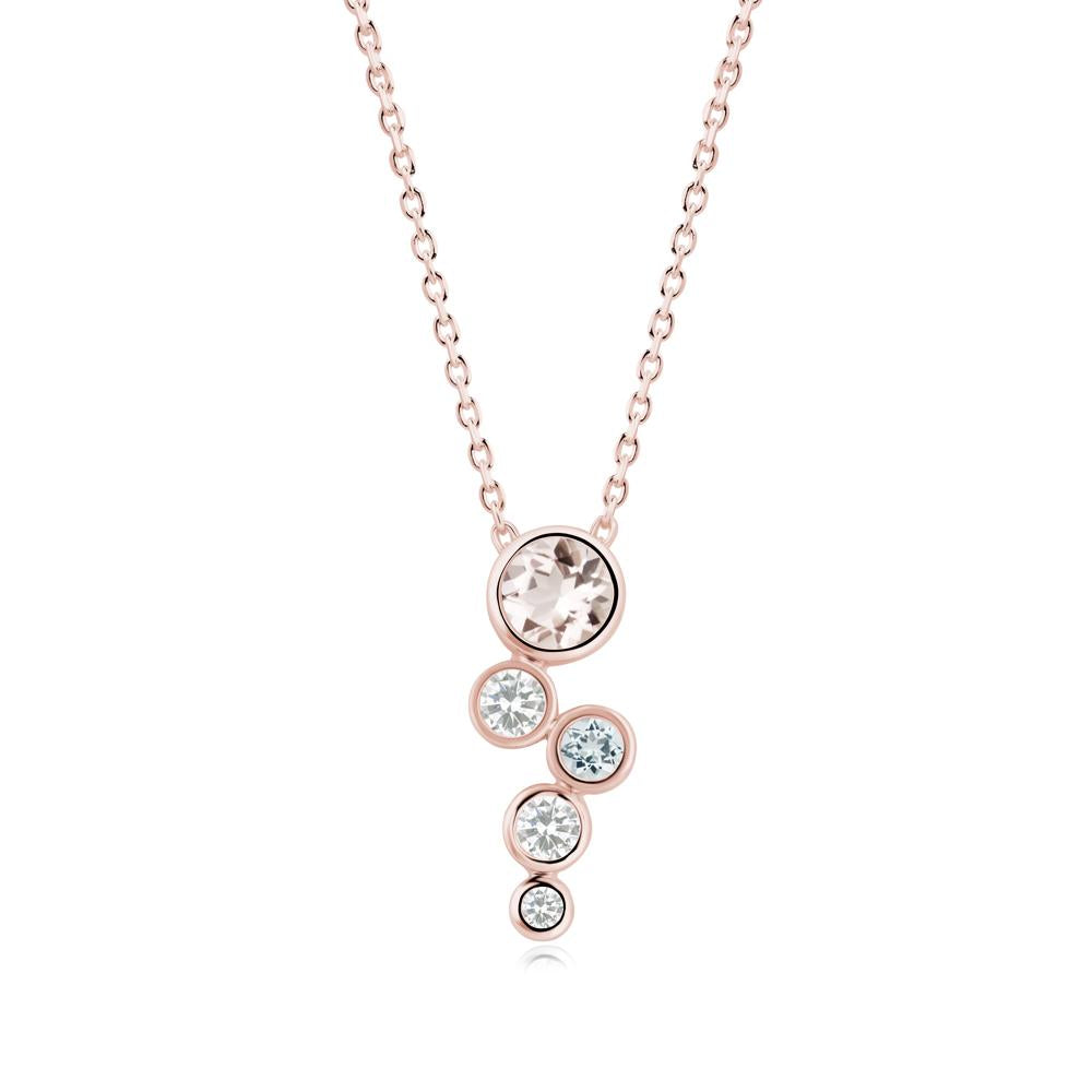 Graduated Drop Morganite Necklace - LUO Jewelry #metal_18k rose gold