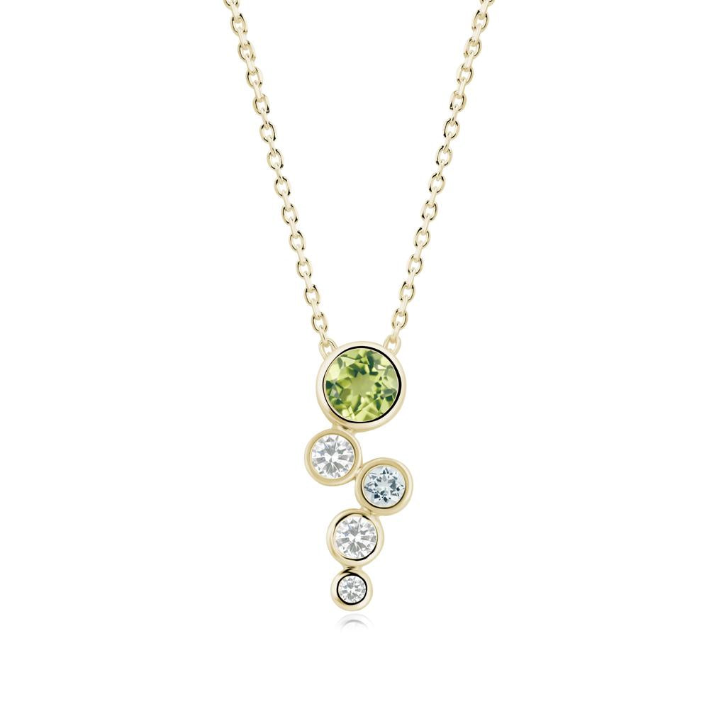 Peridot Graduated Drop Pendant - LUO Jewelry #metal_14k yellow gold