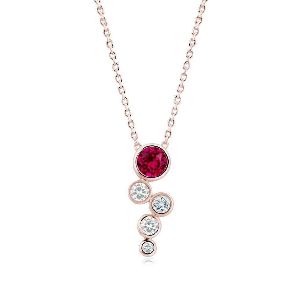 Graduated Drop Ruby Necklace - LUO Jewelry #metal_14k rose gold
