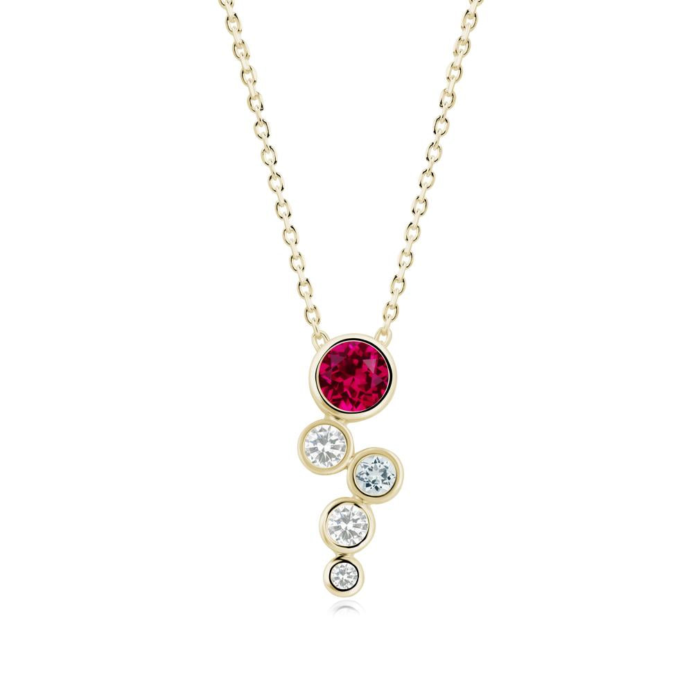 Graduated Drop Ruby Necklace - LUO Jewelry #metal_14k yellow gold