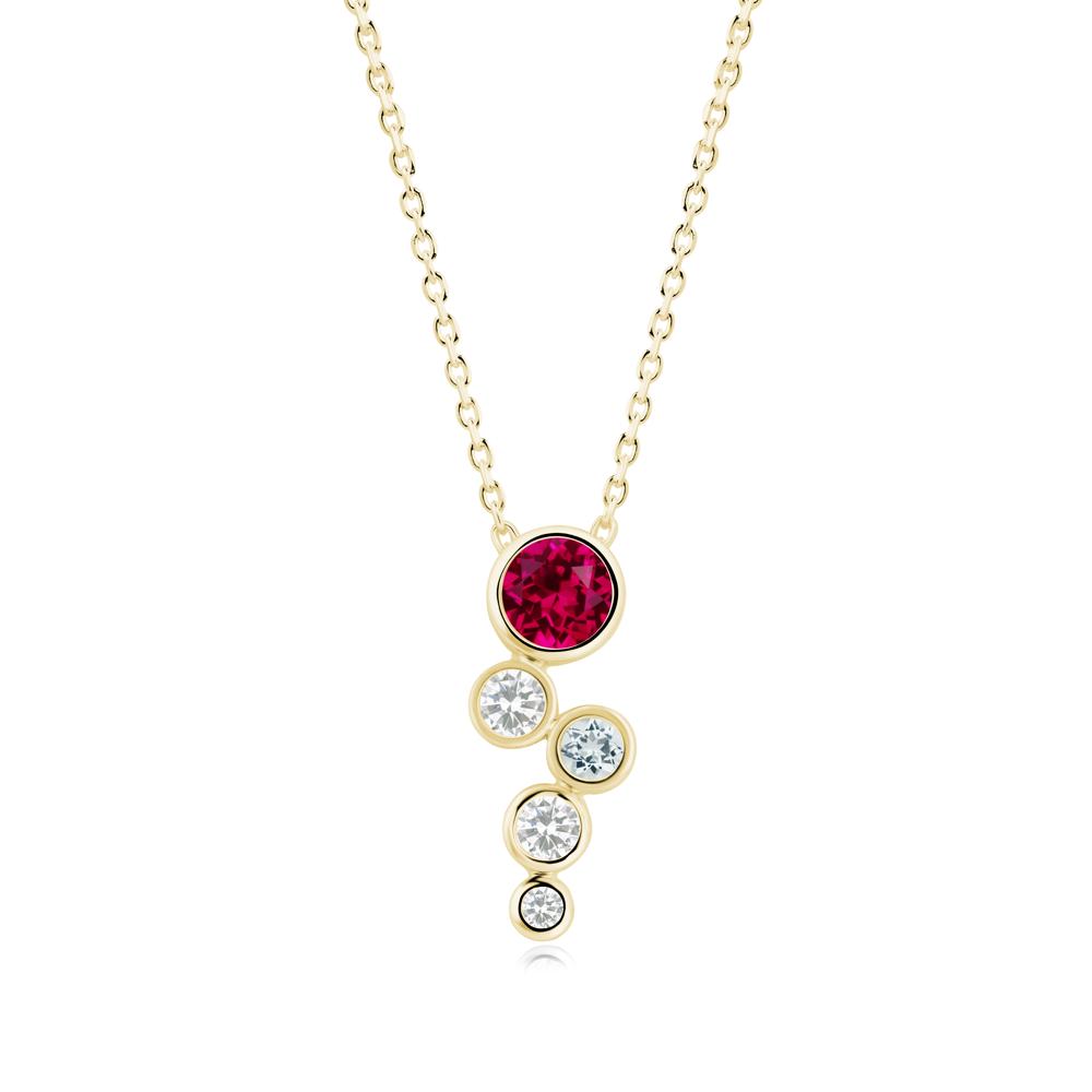 Graduated Drop Ruby Necklace - LUO Jewelry #metal_18k yellow gold