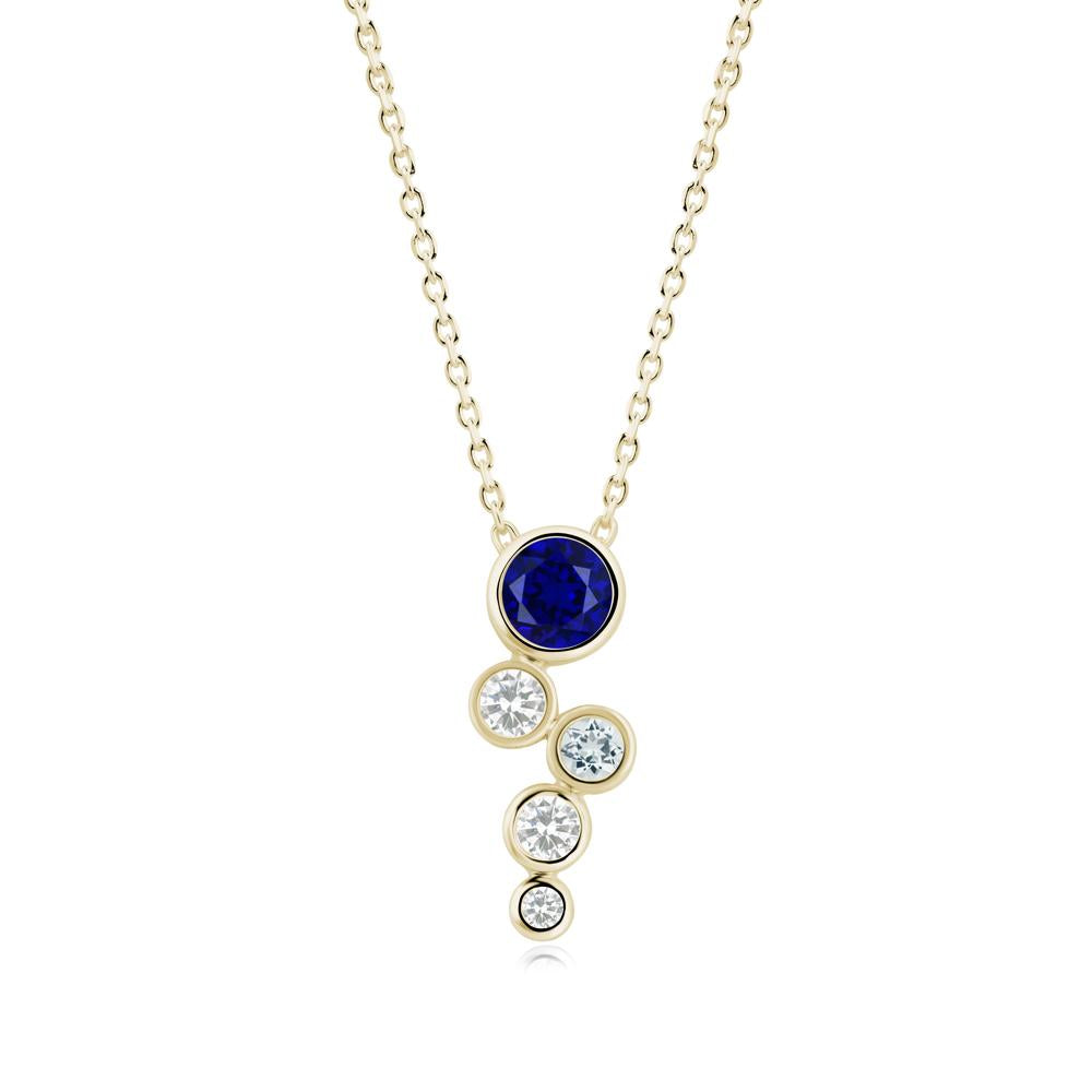 Sapphire Graduated Drop Pendant - LUO Jewelry #metal_14k yellow gold