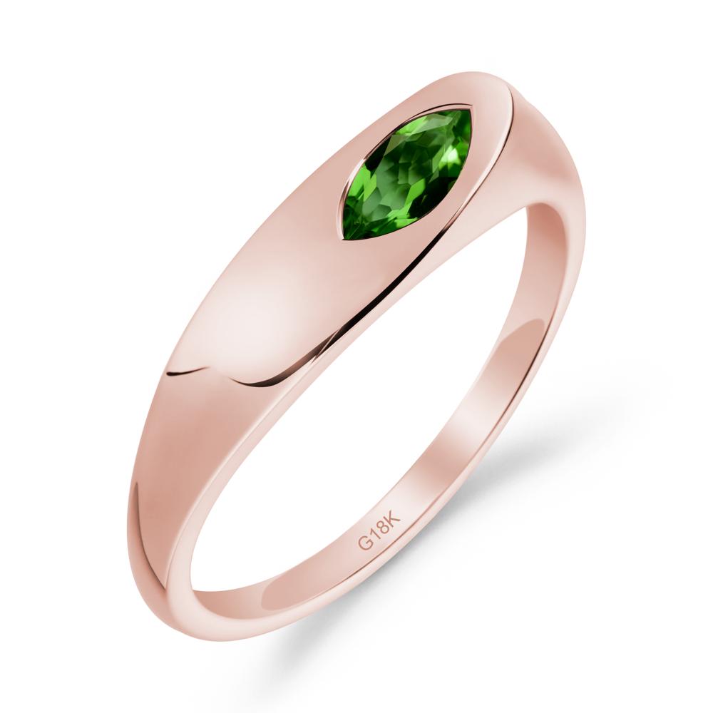 Simple Marquise Diopside Ring - LUO Jewelry #metal_18k rose gold