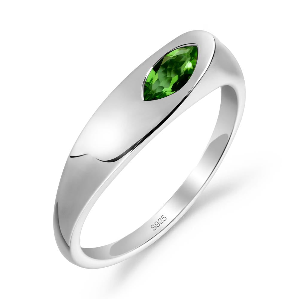 Simple Marquise Diopside Ring - LUO Jewelry #metal_sterling silver