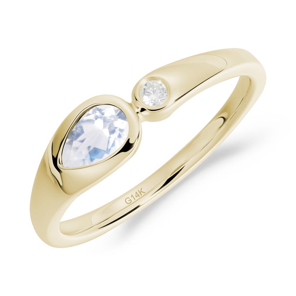 Toi Et Moi Pear-Cut Moonstone Ring - LUO Jewelry #metal_14k yellow gold