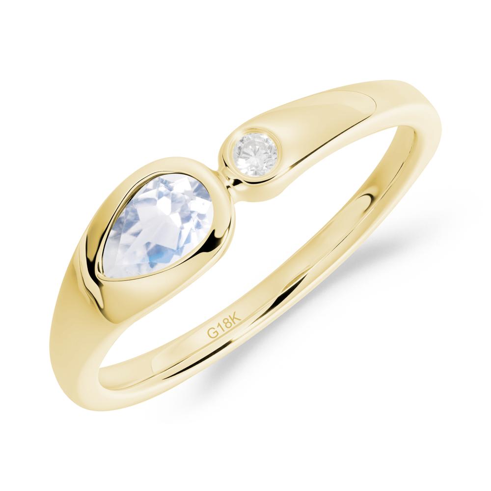 Toi Et Moi Pear-Cut Moonstone Ring - LUO Jewelry #metal_18k yellow gold