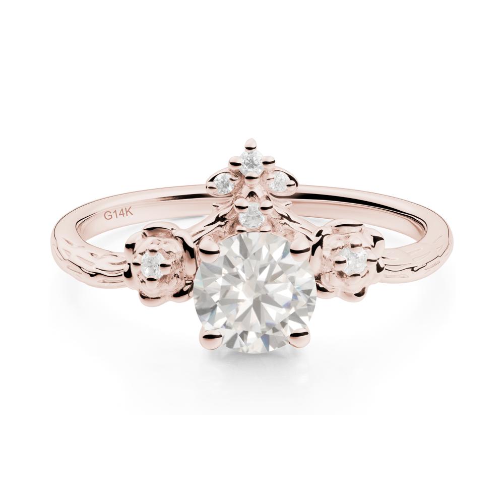 Floral Inspired Cubic Zirconia Statement Ring - LUO Jewelry #metal_14k rose gold