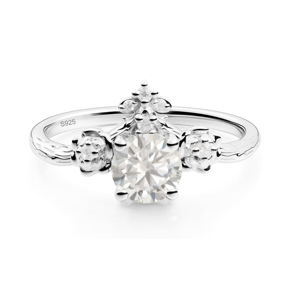 Floral Inspired Cubic Zirconia Statement Ring - LUO Jewelry #metal_sterling silver