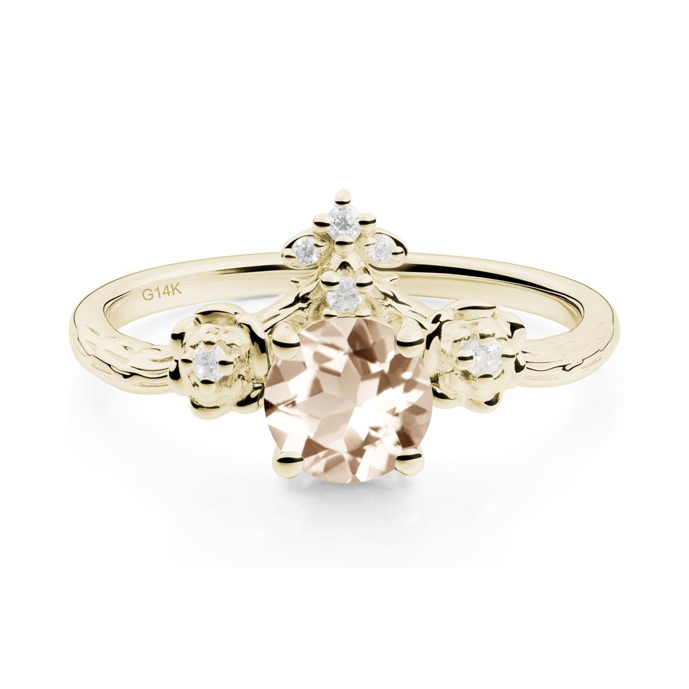 Floral Inspired Morganite Statement Ring - LUO Jewelry #metal_14k yellow gold