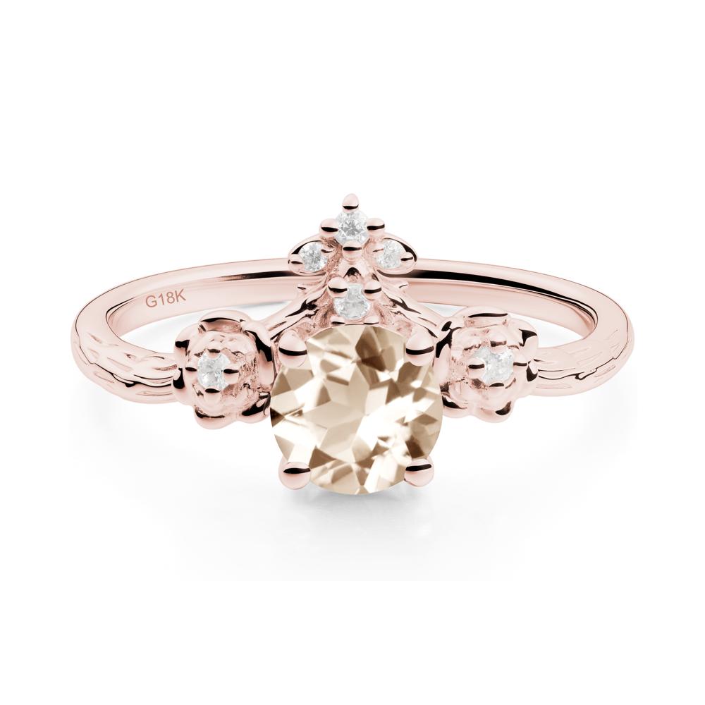 Floral Inspired Morganite Statement Ring - LUO Jewelry #metal_18k rose gold