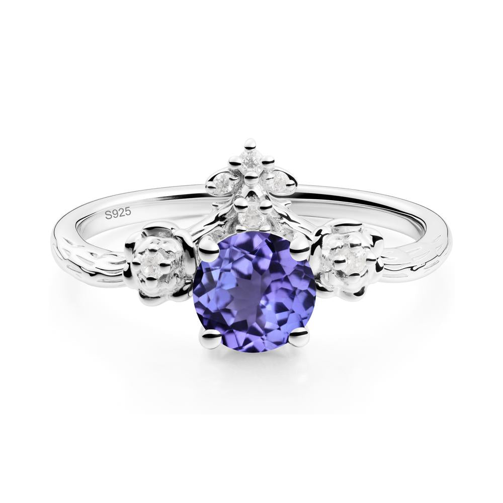 Floral Inspired Tanzanite Statement Ring - LUO Jewelry #metal_sterling silver