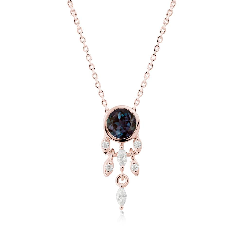 Dreamcatcher Inspired Alexandrite Necklace - LUO Jewelry #metal_18k rose gold