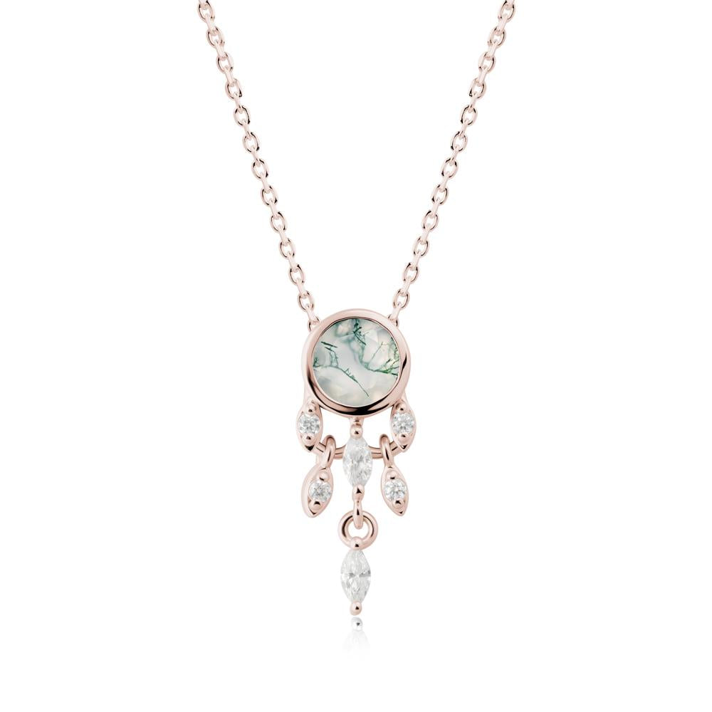 Dreamcatcher Inspired Moss Agate Necklace | LUO