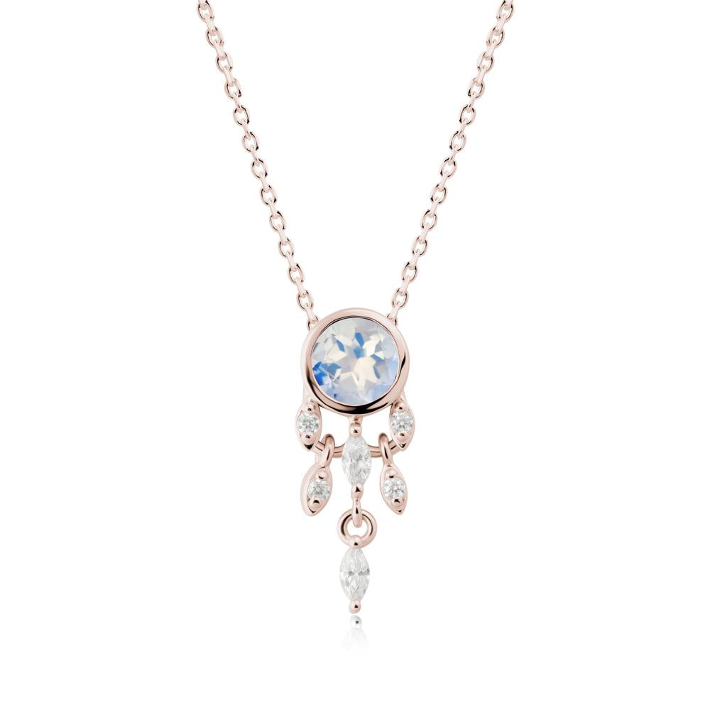Dreamcatcher Inspired Moonstone Necklace - LUO Jewelry #metal_14k rose gold
