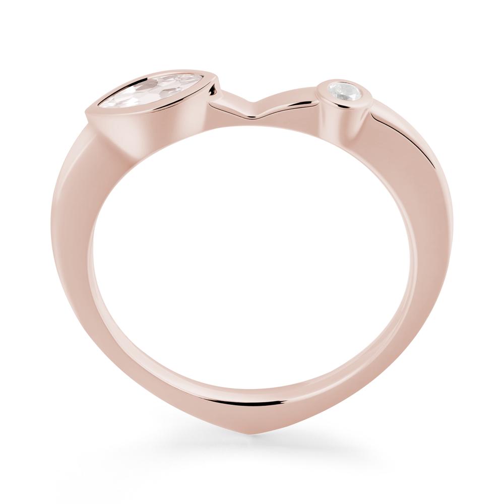 Morganite Ring with Hidden Heart Design - LUO Jewelry #metal_14k rose gold
