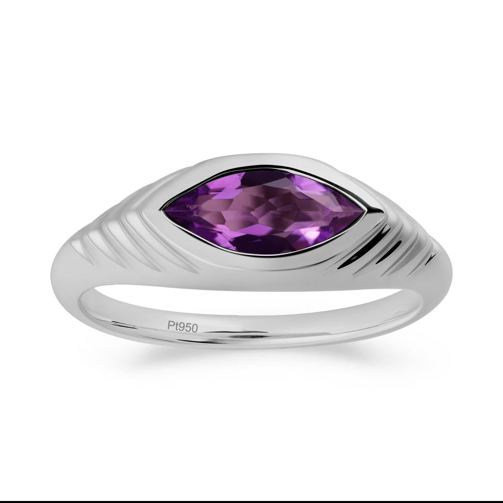 Evil Eye Inspired Amethyst Ring - LUO Jewelry #metal_platinum