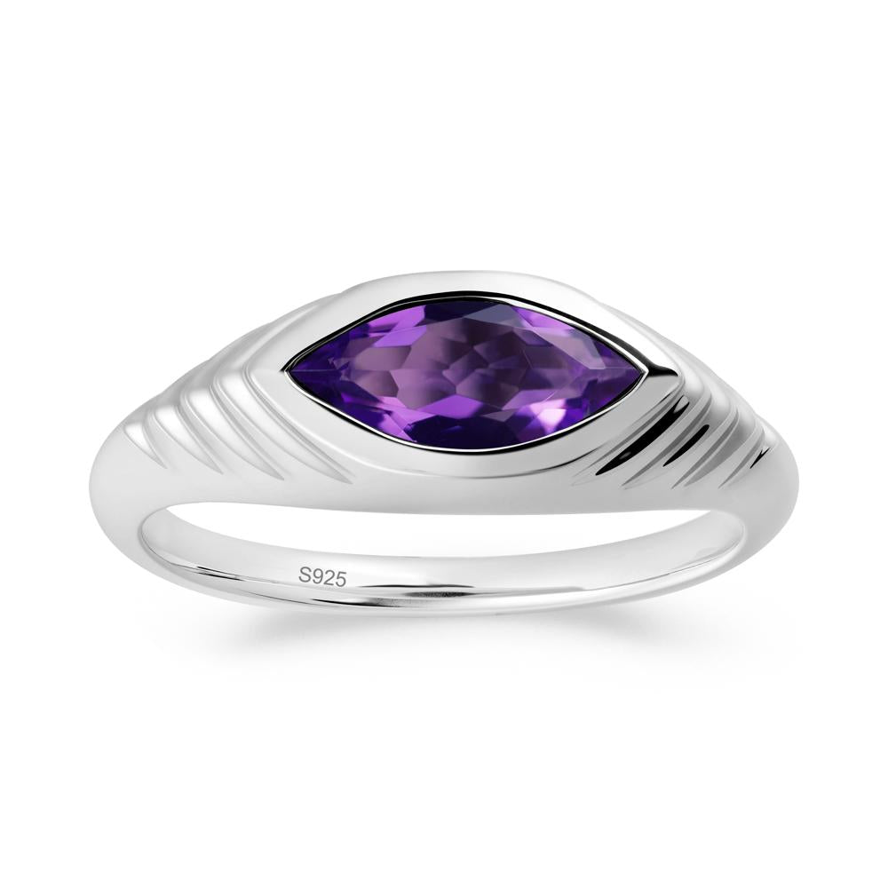 Evil Eye Inspired Amethyst Ring - LUO Jewelry #metal_sterling silver