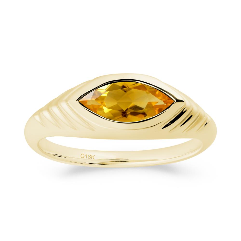 Evil Eye Inspired Citrine Ring - LUO Jewelry #metal_18k yellow gold