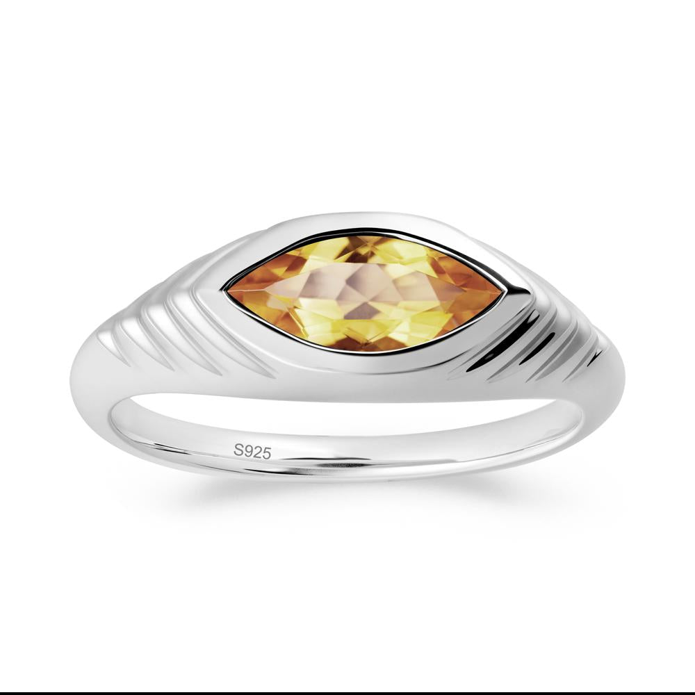 Evil Eye Inspired Citrine Ring - LUO Jewelry #metal_sterling silver
