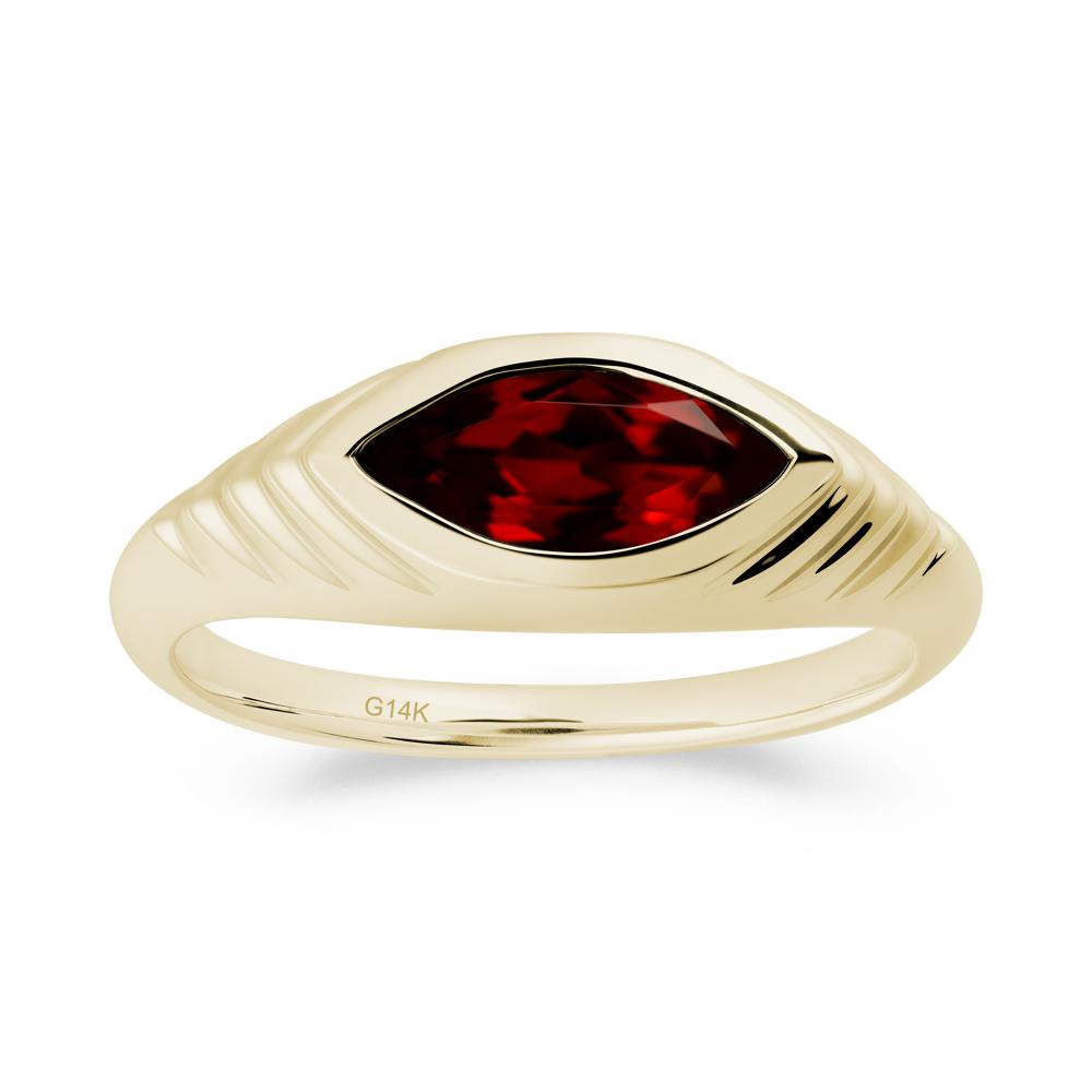 Marquise Garnet Statement Eye Ring - LUO Jewelry #metal_14k yellow gold