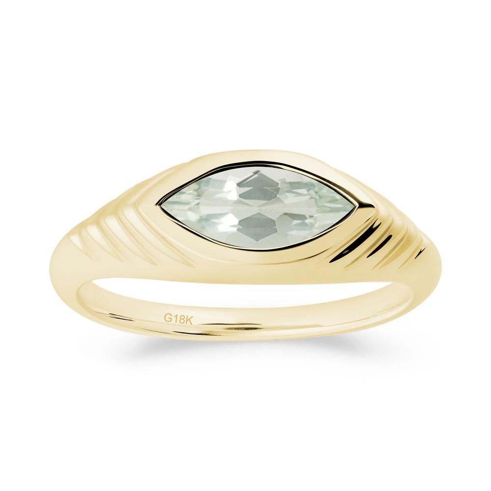 Marquise Green Amethyst Statement Eye Ring - LUO Jewelry #metal_18k yellow gold